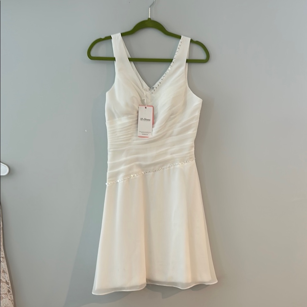White Sleeveless Dress, Wedding, Engagement, Bridal Shower, Rehearsal Party